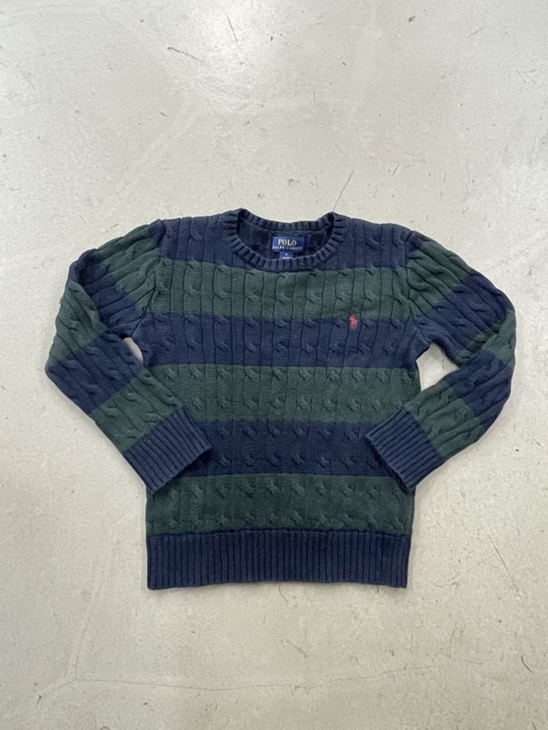 폴로 랄프로렌 스트라이프 케이블 니트 스웨터 7세 상품이미지1