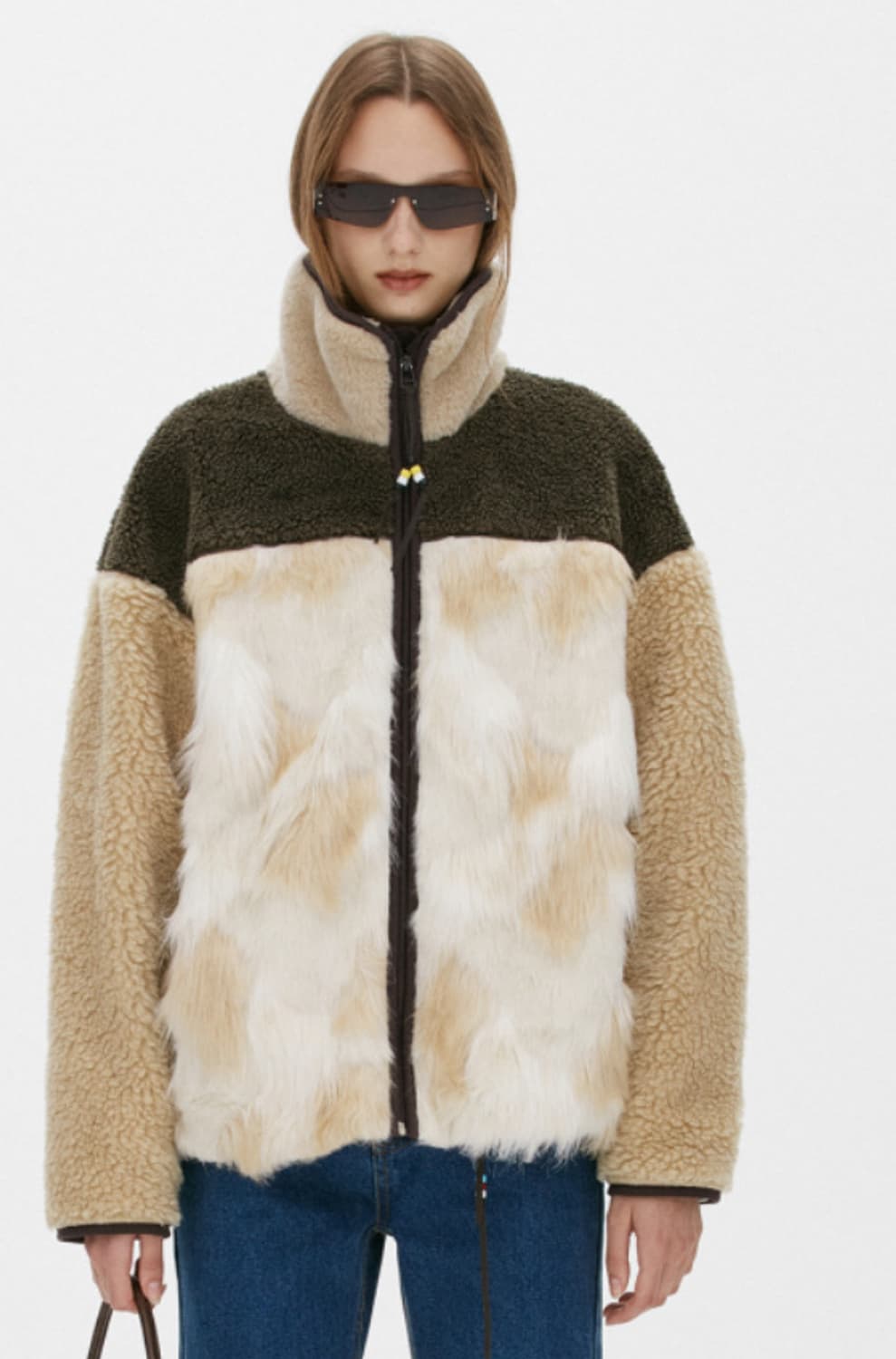 open yy 퍼 플리스 베이지 상품이미지1