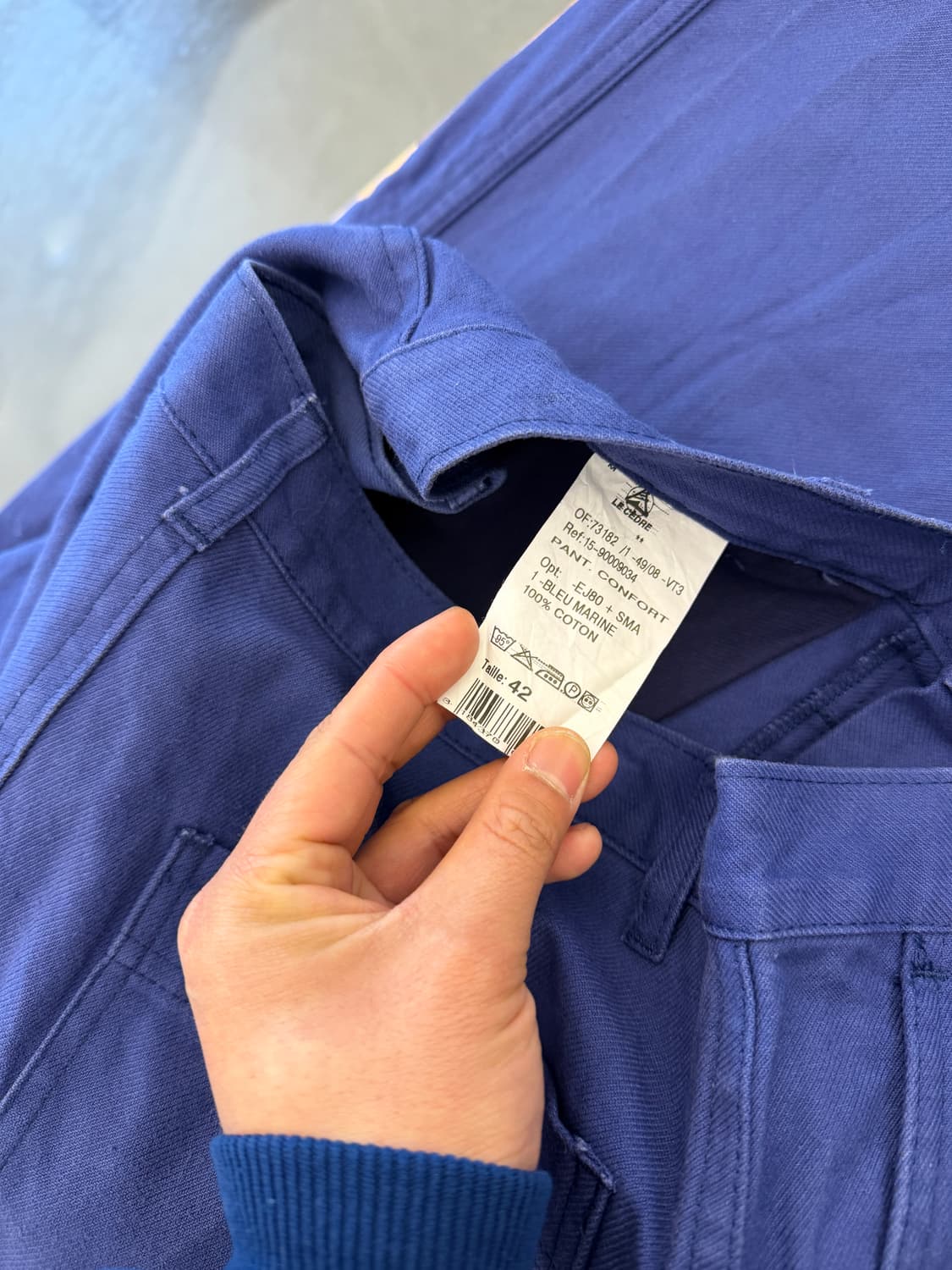 WASHED OLD VINTAGE PURPLE NAVY 프렌치워크팬츠 상품이미지7