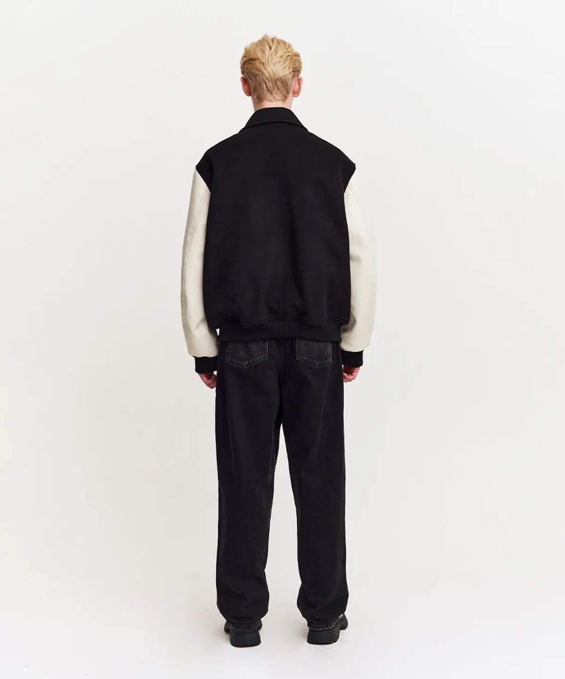 MMGL VARSITY JACKET (BLACK) 상품이미지6