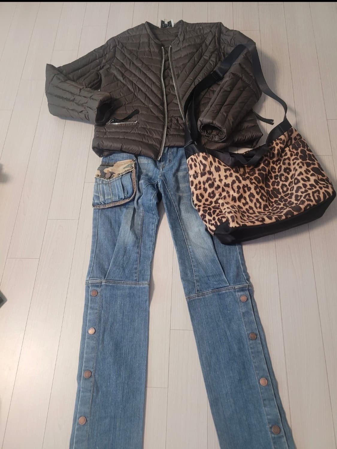 [EGOIST 카고 포켓 데님 팬츠 판매해요] 상품이미지1