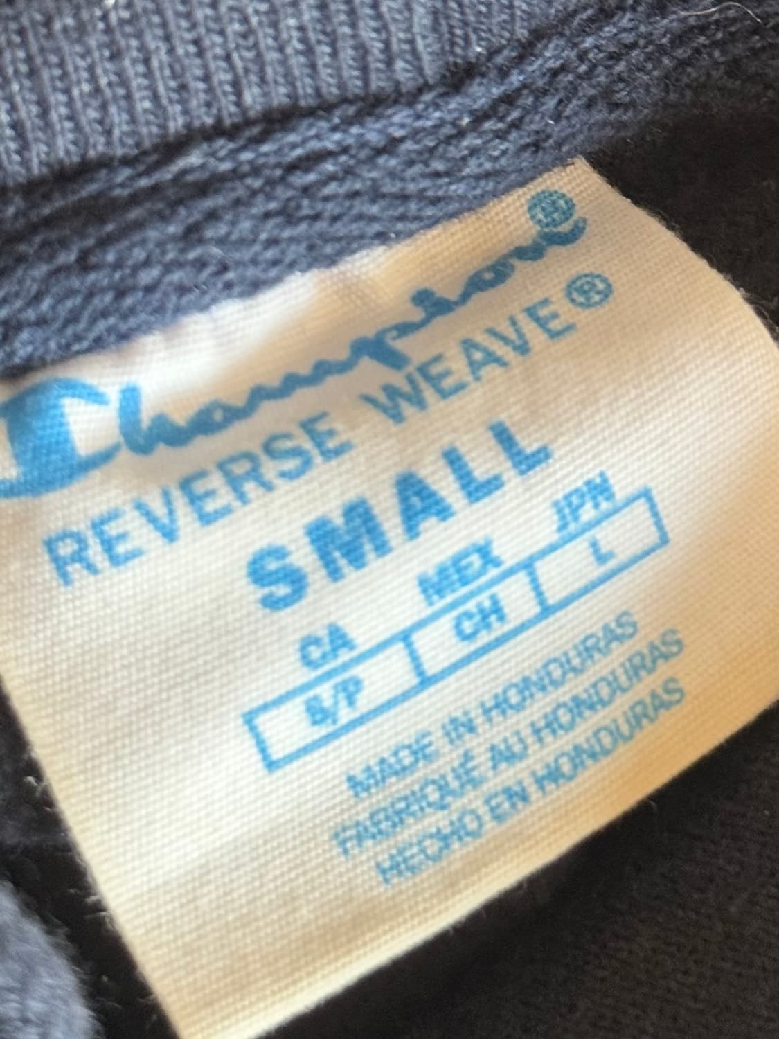 챔피온 리버스 위브 네이비 후드티 s 상품이미지3