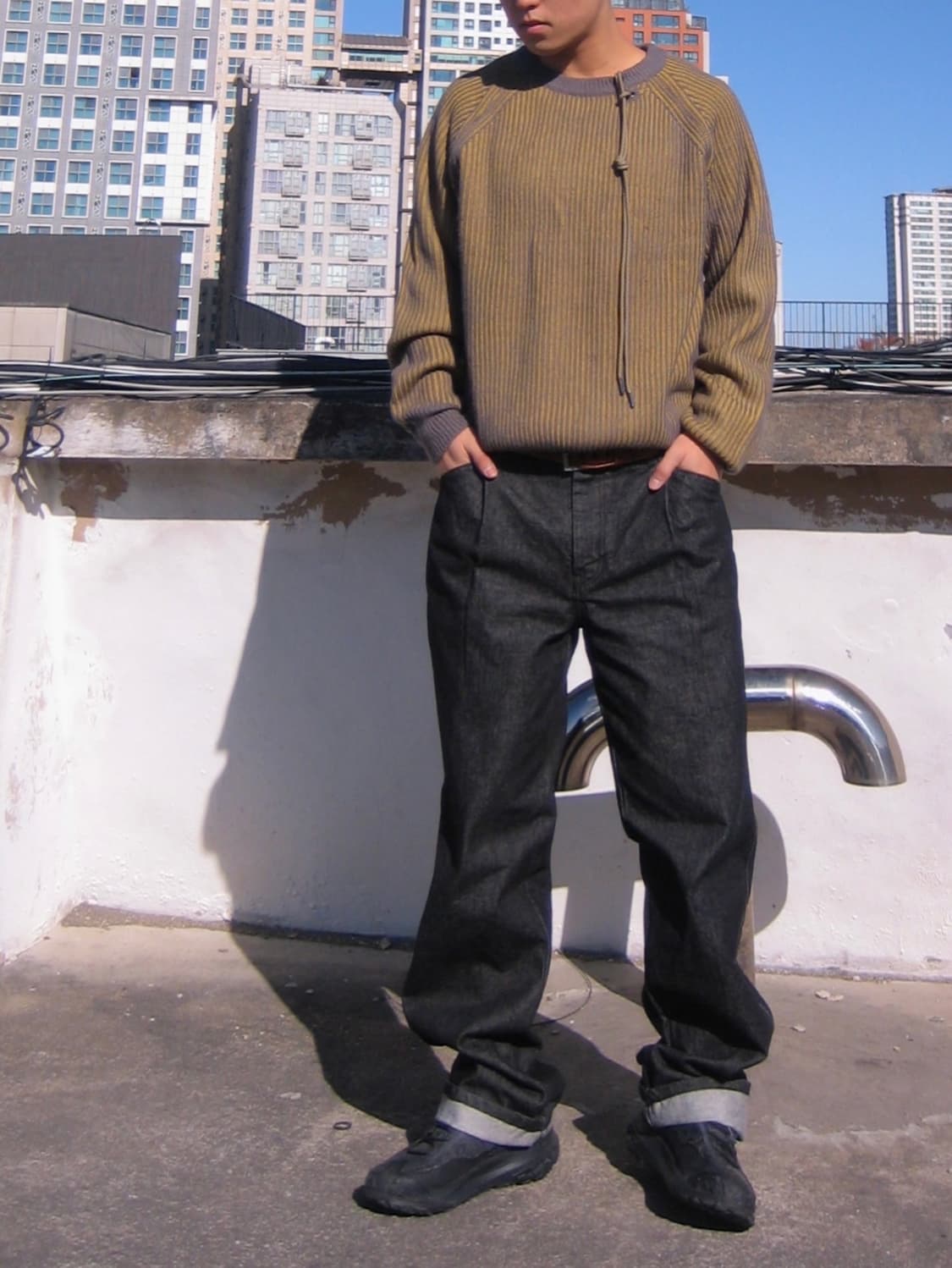 [vtg] stripe neck string knit   상품이미지8