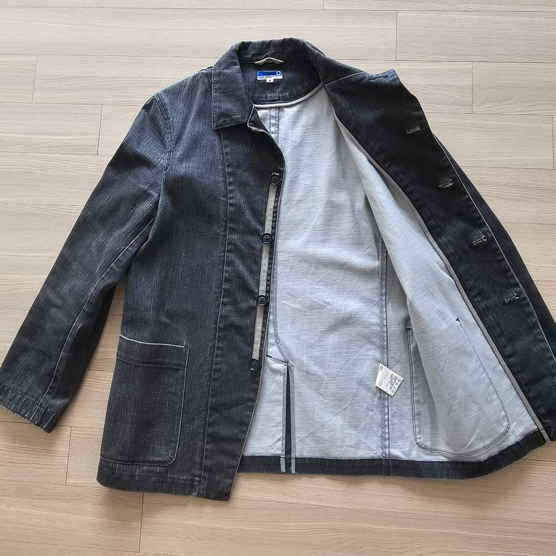 여성 S~M ) 유나이티드 애로우즈 블랙 데님 자켓 간절기 일본제작 상품이미지3