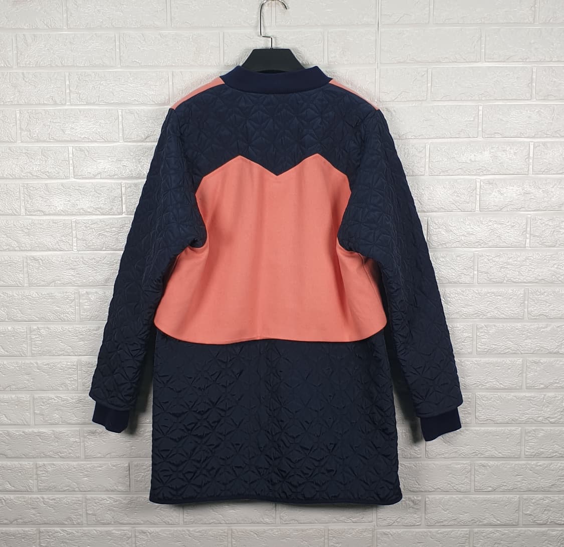 [90]쥬시쥬디 모직 배색 퀼팅 코트 상품이미지2