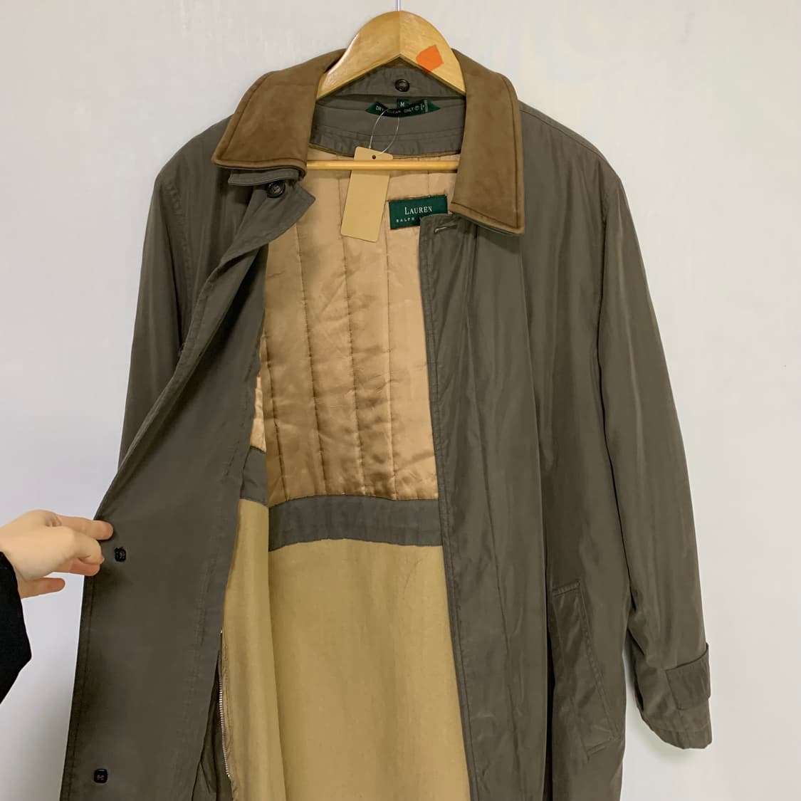로렌랄프로렌 폴로 여성 빈티지 카키 트렌치 롱 코트 M 상품이미지7