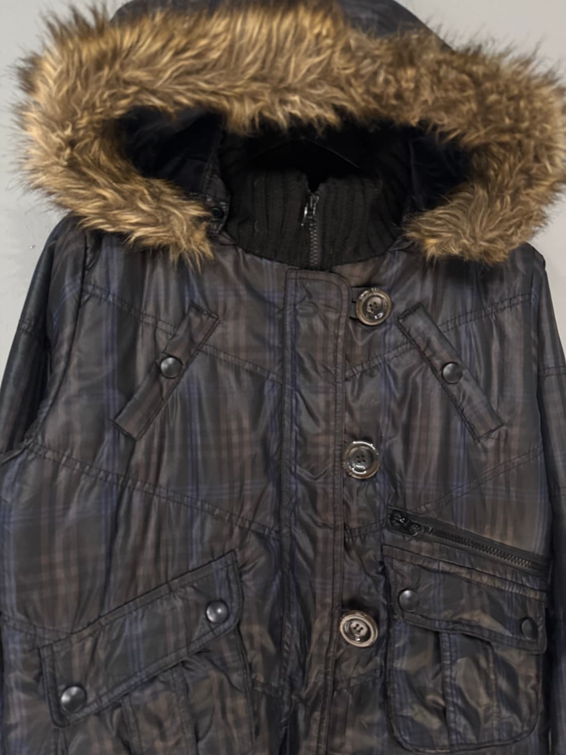 check pattern pocket detail n2b padding 상품이미지6