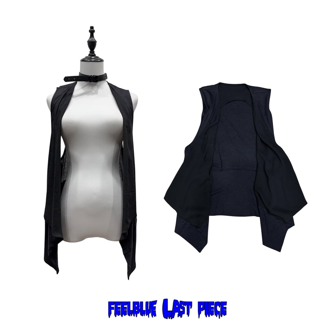 Draped Asymmetrical Layered Vest 상품이미지3