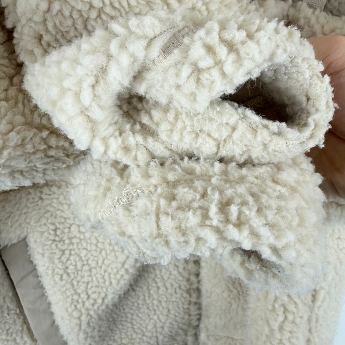 (XS) 폴햄 알레스카 셰르파 양털 후드집업 베이지 상품이미지4