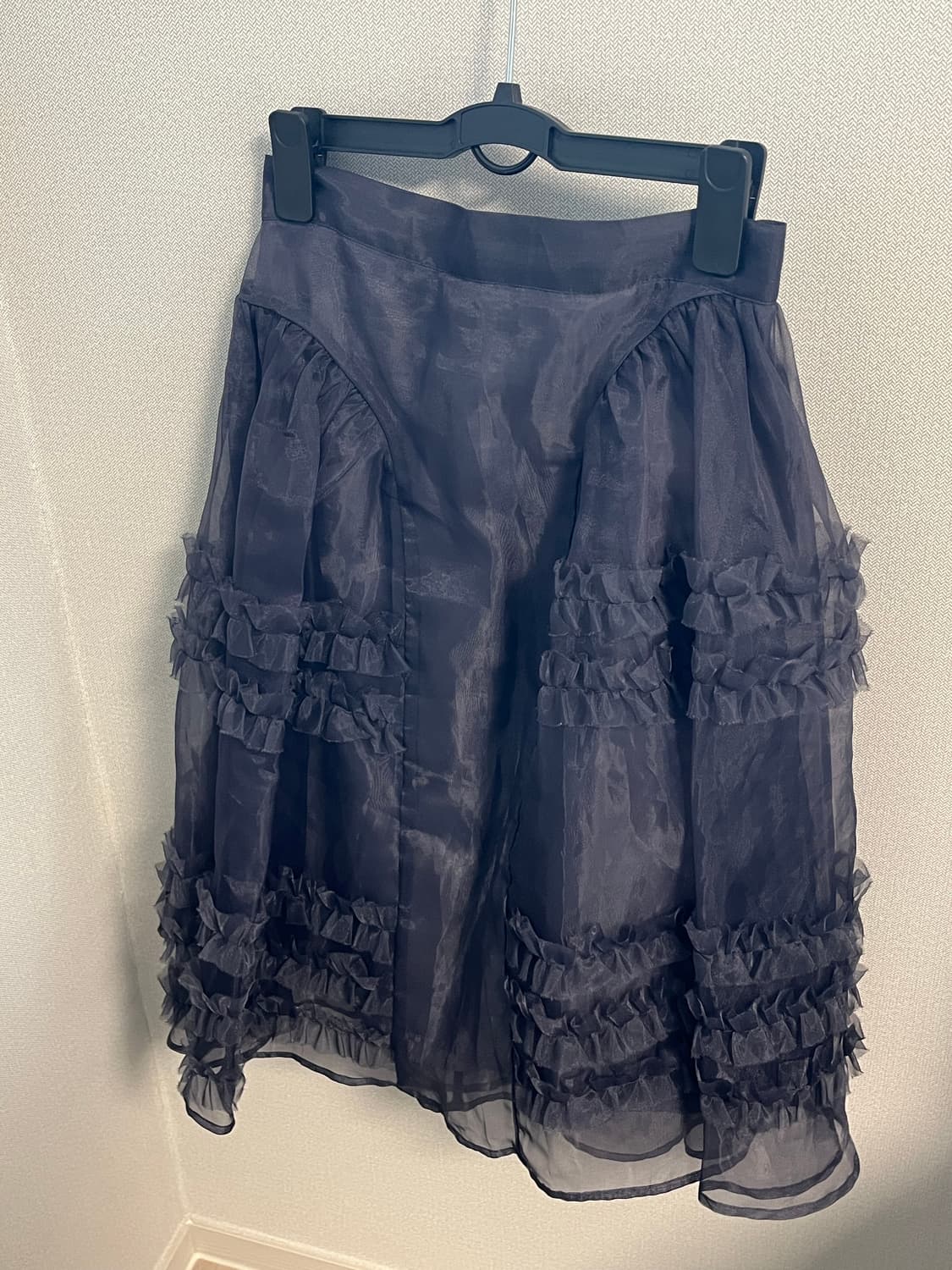 아옵트 오간자 프릴 레이어드 스커트 상품이미지2