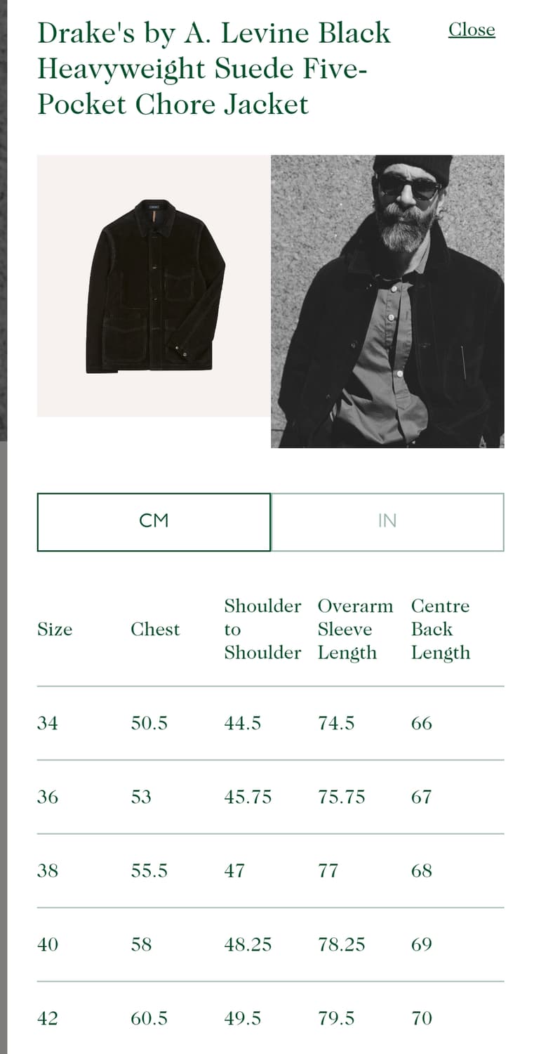 드레익스 아론 르바인 스웨이드 초어자켓 팔아요 상품이미지5