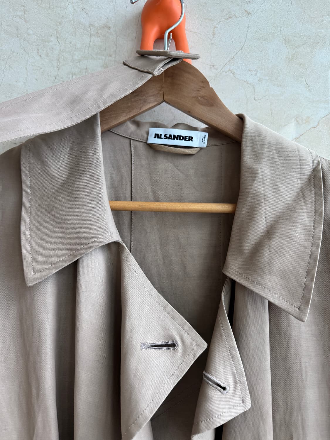질샌더 JIL SANDER 오버핏 트렌치 코트 38 진베이지 상품이미지2