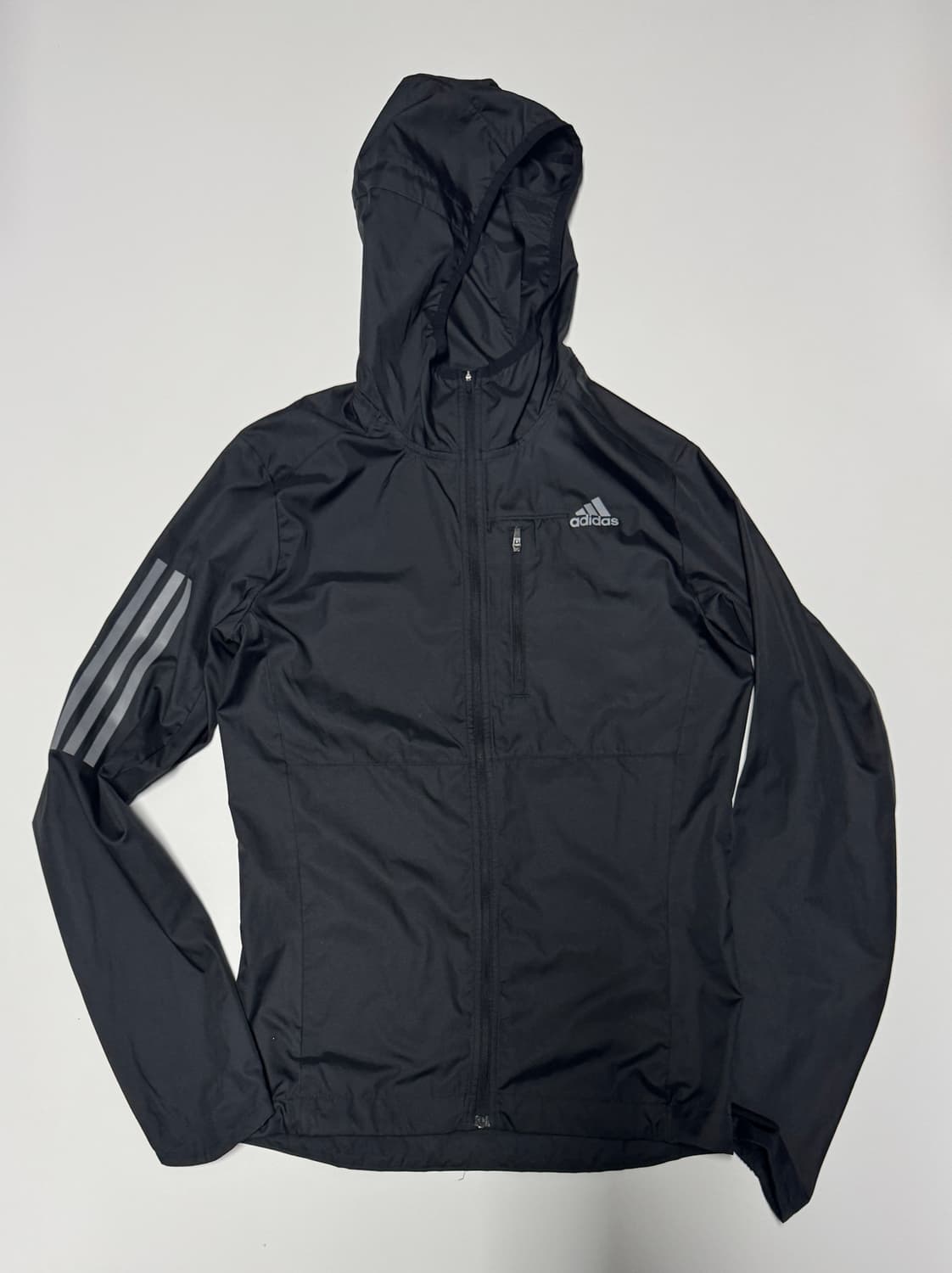 아디다스 러닝 21년도 삼선 프린팅 후드 바람막이 s 상품이미지1
