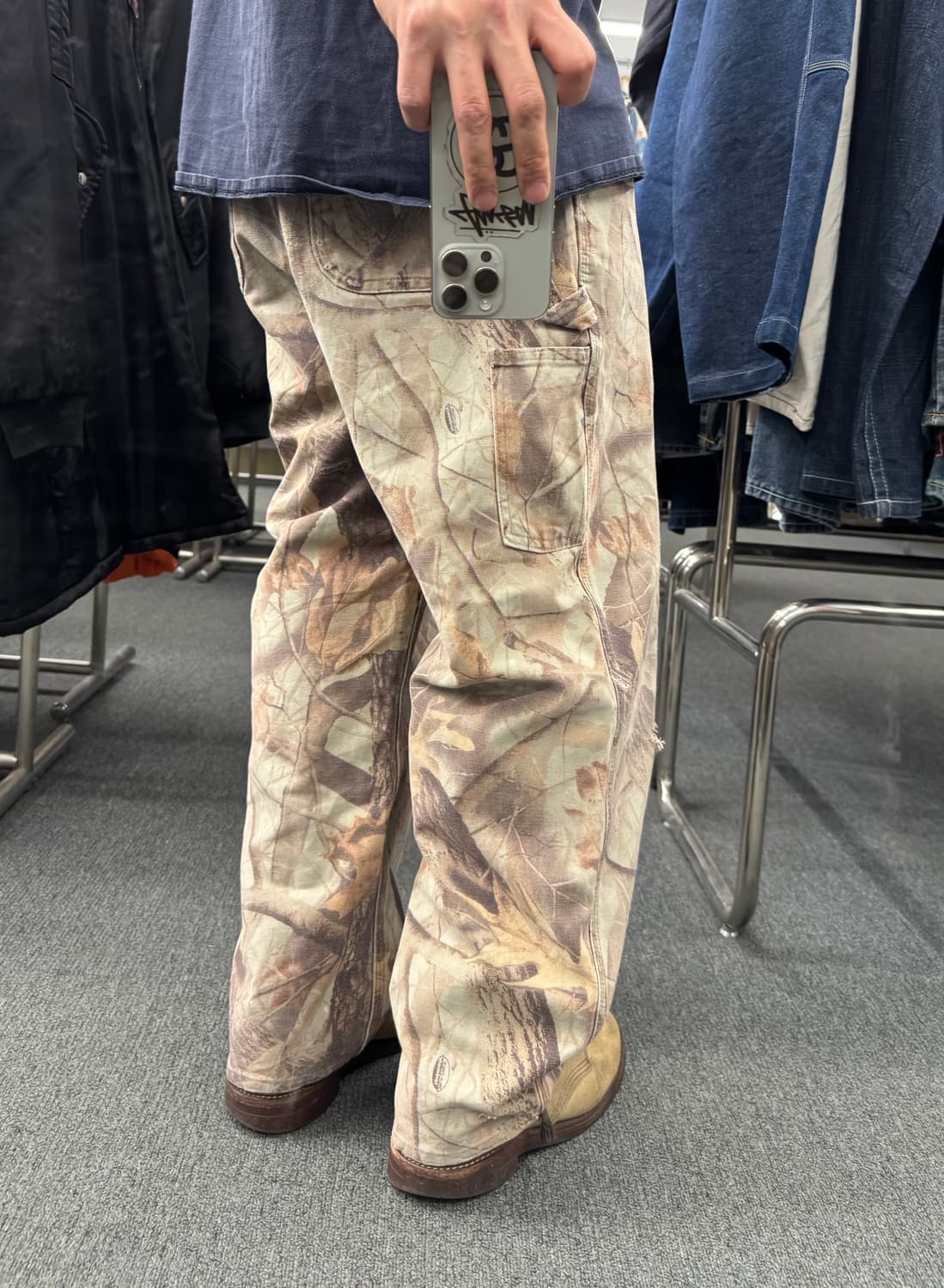 36)00’s 칼하트 빈티지 리얼트리 패턴 덩가리 워크 팬츠 상품이미지2