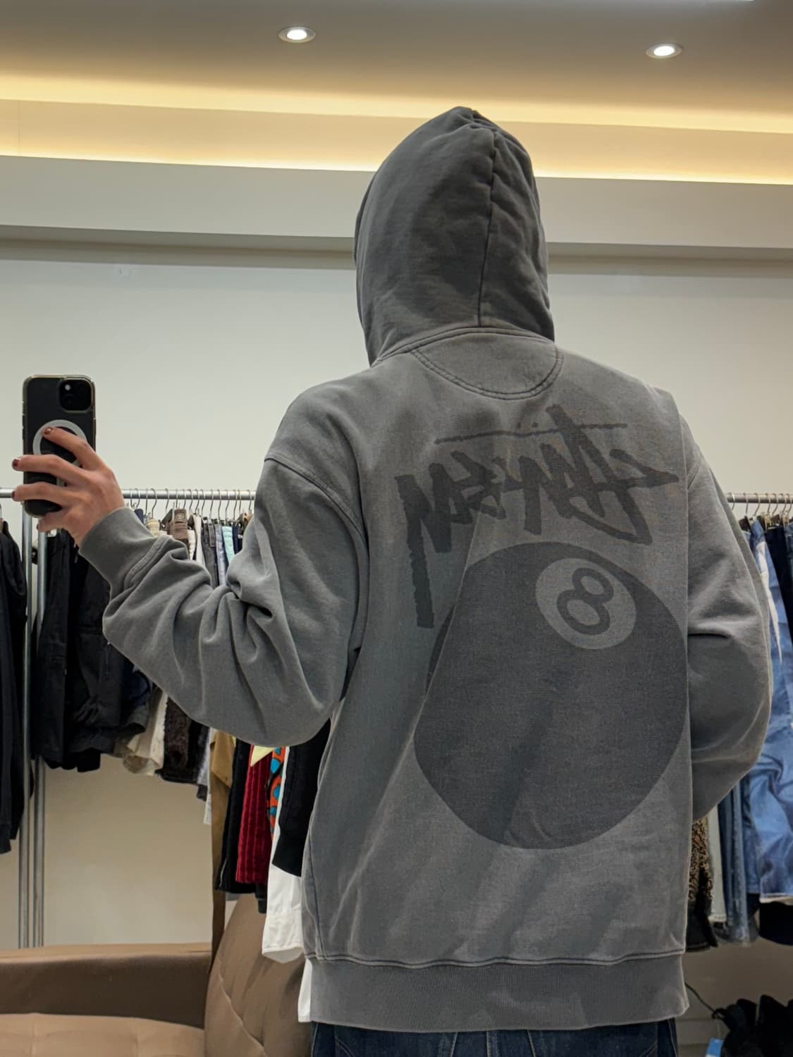 스투시 에잇볼 피그먼트다잉 후드 상품이미지4