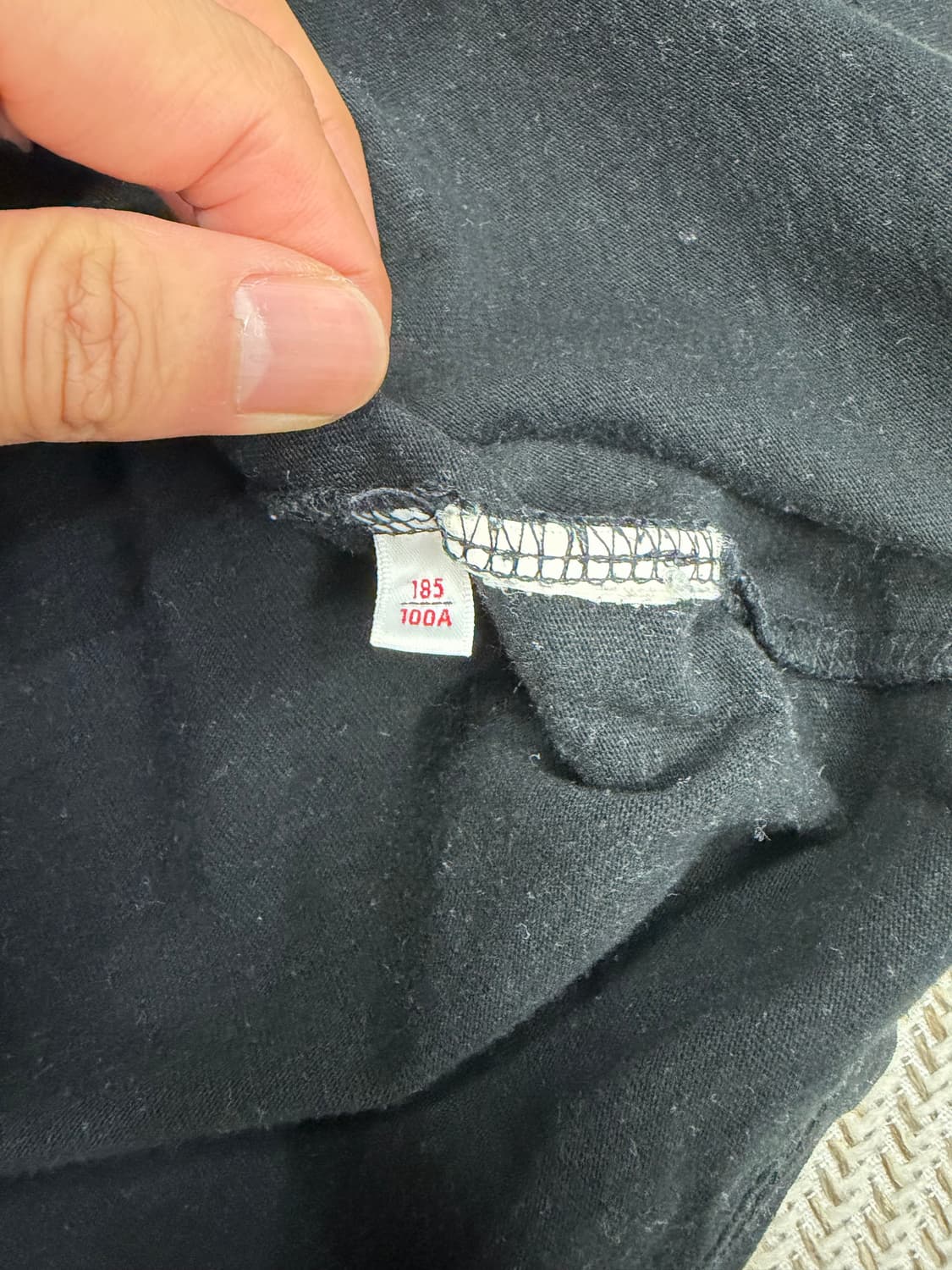 정품) Aape 에이프 블랙 롱슬리브 XL 상품이미지7