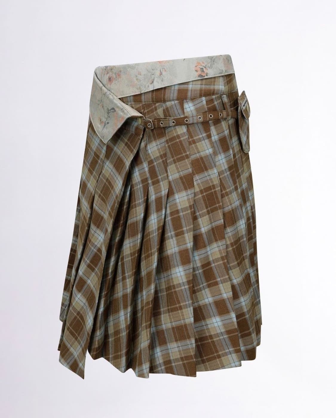 스컬프터 Folded Waist Plaid Skirt 상품이미지2