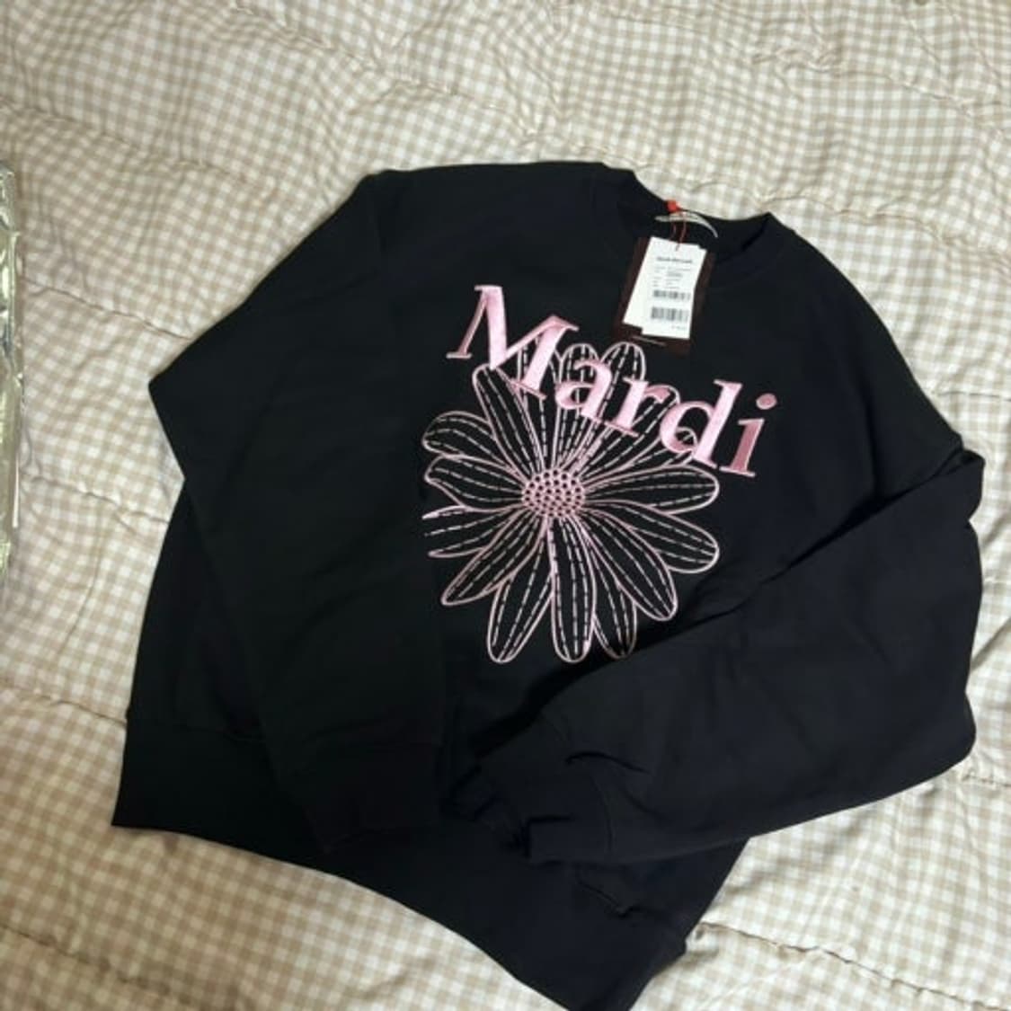 마르디메크르디 맨투맨 블랙/핑크 상품이미지3