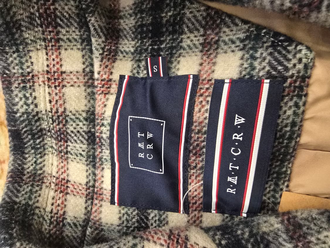 로맨틱 크라운(Romantic Crown)체크 울코트 상품이미지5