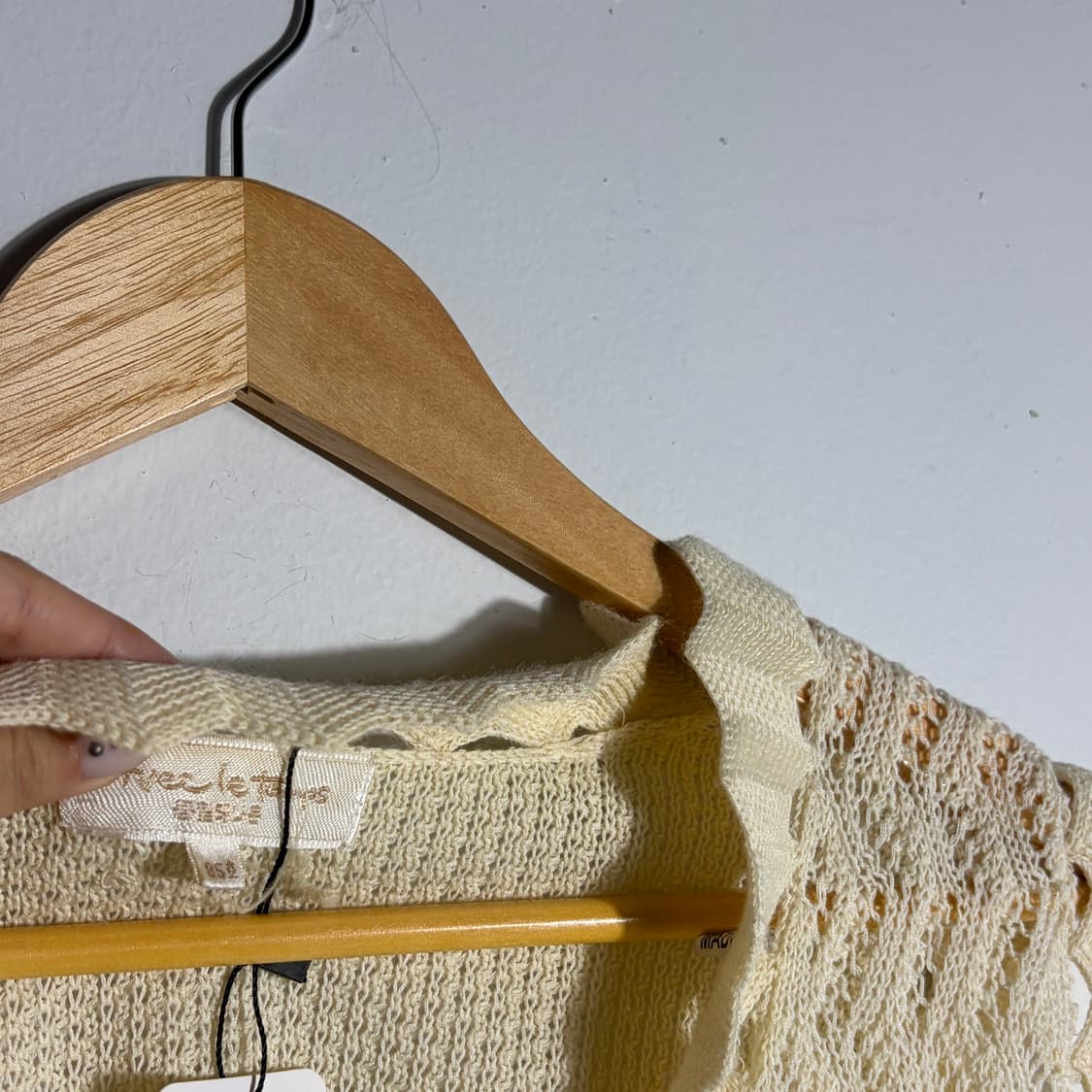 빈티지 모리걸 크림 니트 조끼 (무료배송) 상품이미지2