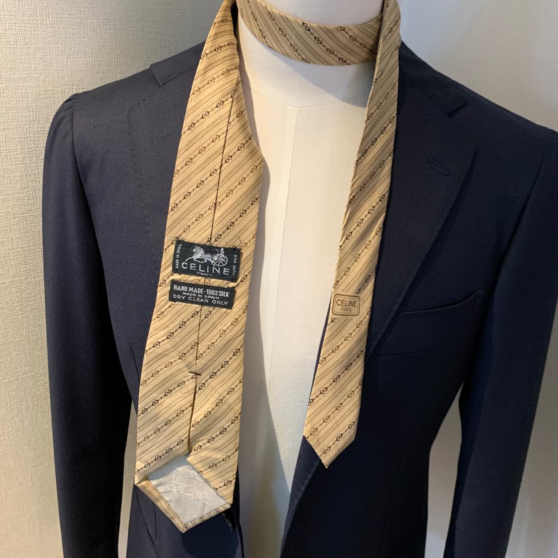 셀린느(CELINE) 빈티지 명품넥타이 결혼식룩 코디 A+등급 8.4cm 상품이미지2