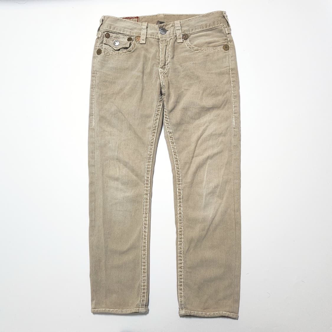 트루릴리전 USA 빌리 슈퍼 티 베이지 팬츠 상품이미지1