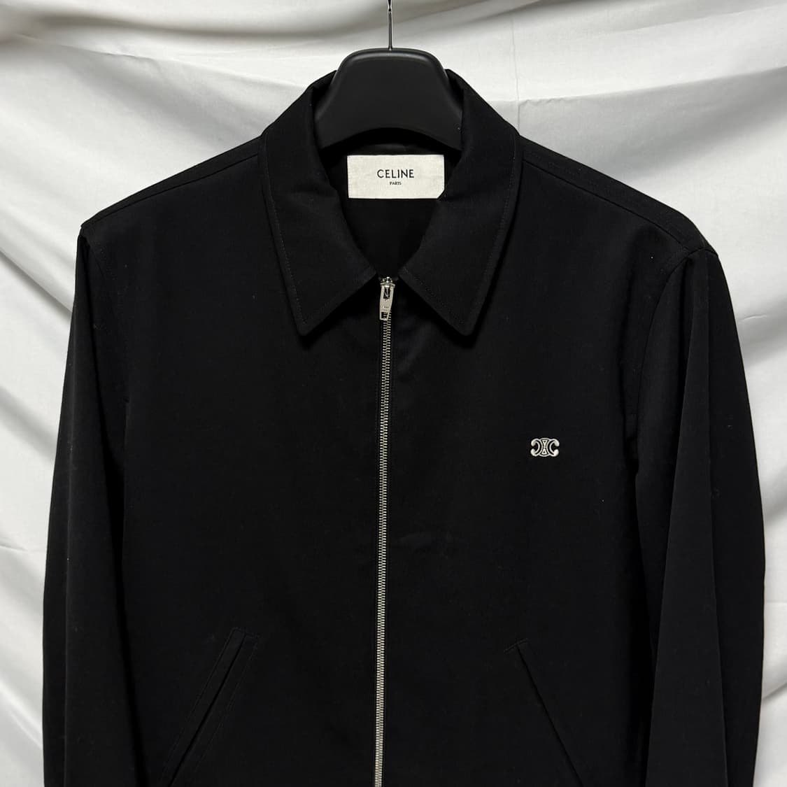 [S+급/50] 셀린느 트리오페 울 블루종 자켓 블랙 상품이미지2