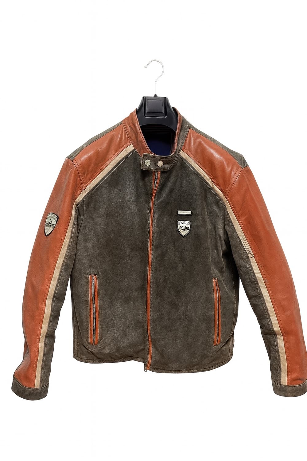 빈티지 레더 레이싱 자켓 상품이미지1