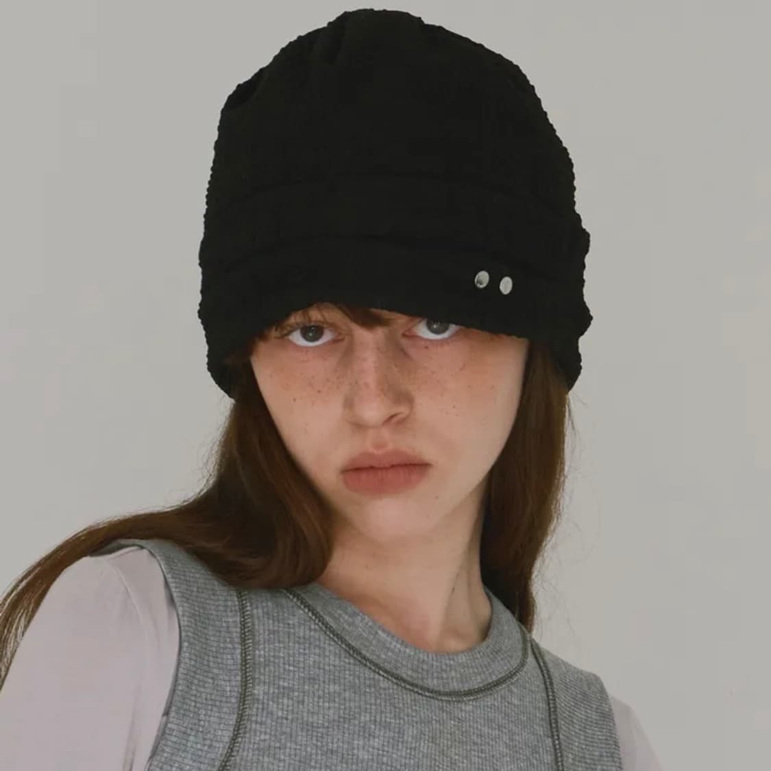 밀로우먼 심볼 레이스 비니 블랙 상품이미지1