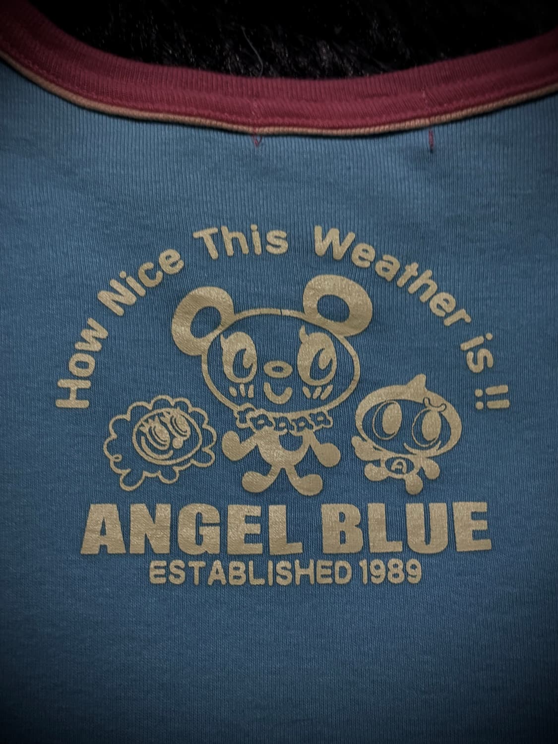 ANGEL BLUE 큐트 걸즈 로고 링거 반팔 티셔츠 상품이미지7