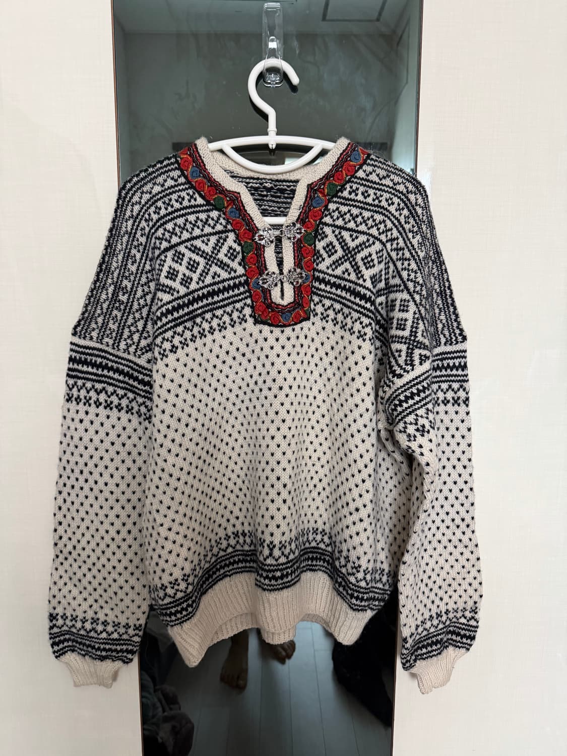 후크 에스닉 패턴 니트 상품이미지1