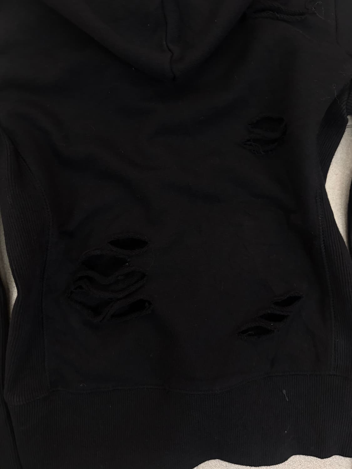 데미지 포켓 후드집업 상품이미지4