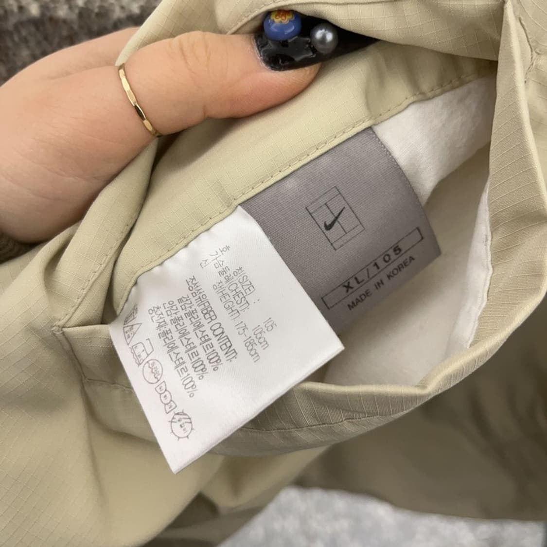 나이키 해리티지 스우시 리버시블 카키 점퍼 자켓 XL C08815 상품이미지8