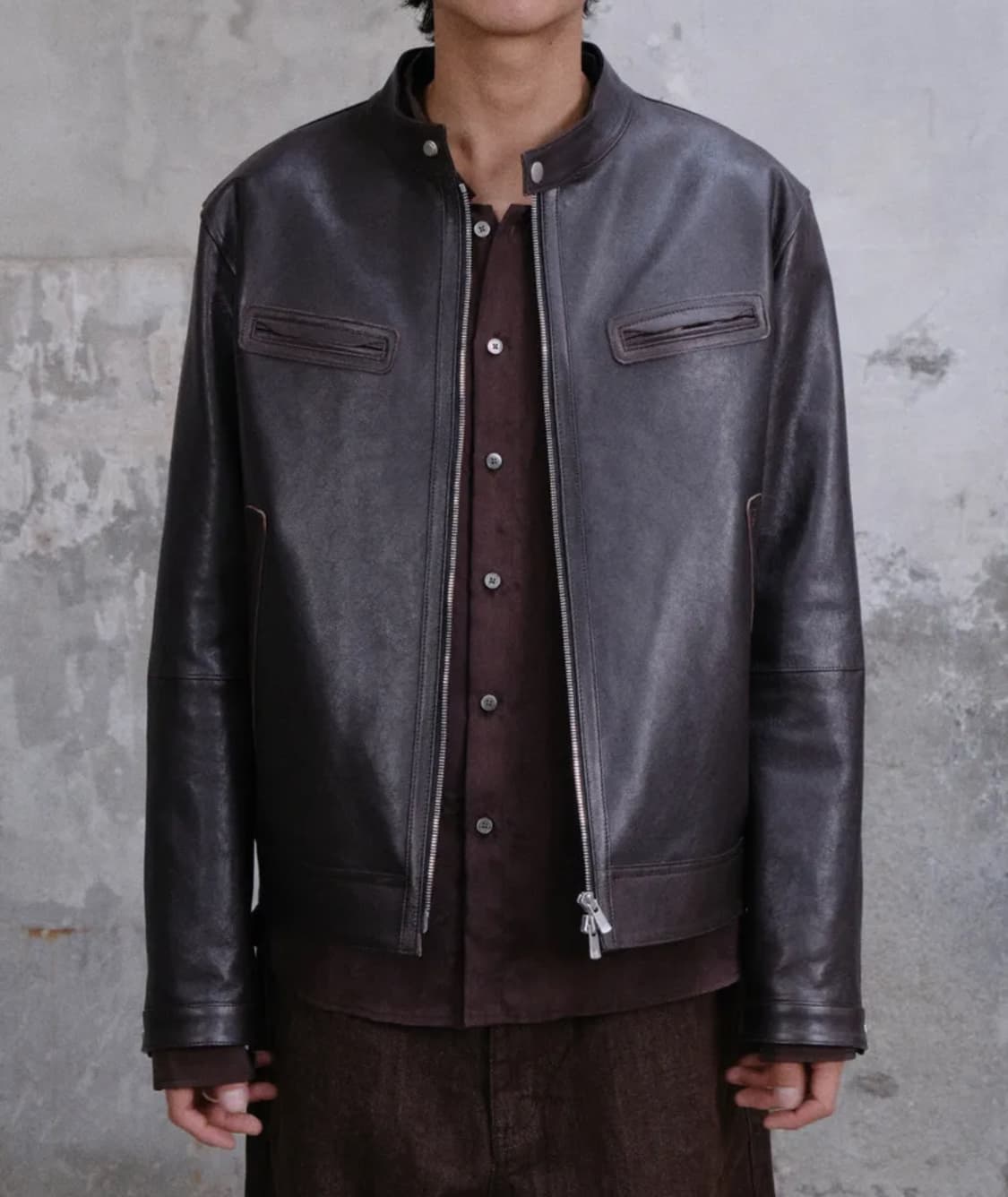 다이브인 블랙 레더 자켓 1사이즈 상품이미지4