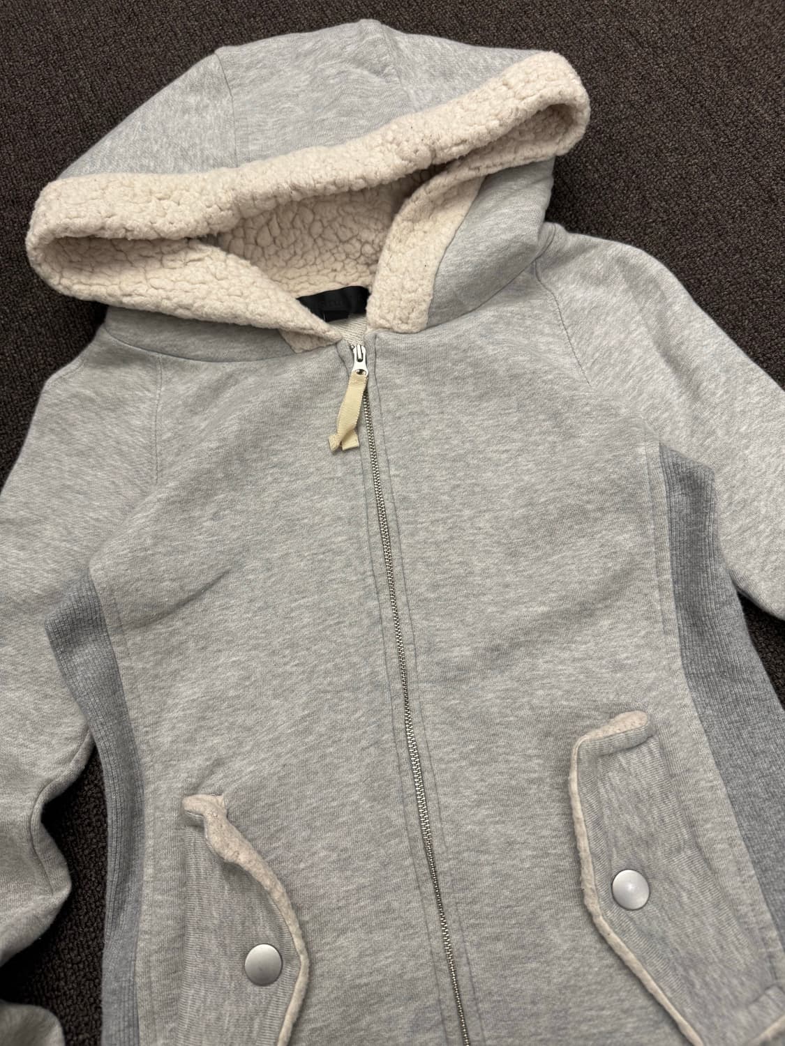 S)Jill Stuar 빈티지 여성 양털 그레이 후드집업 상품이미지2