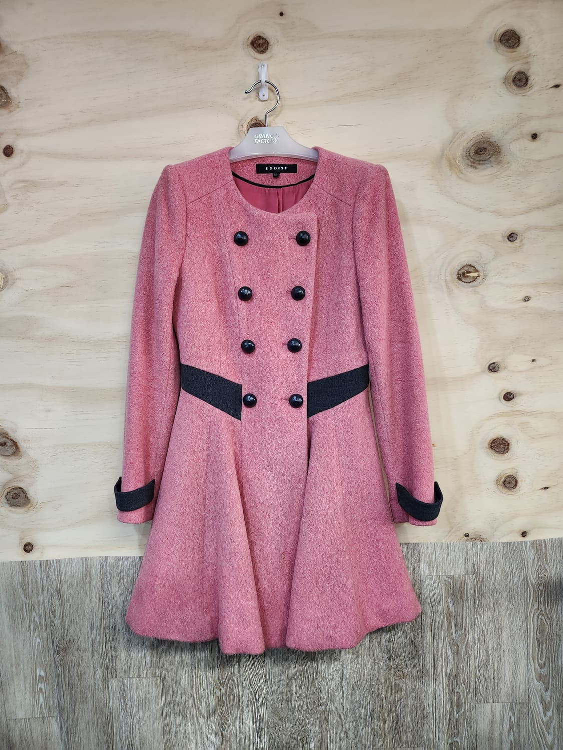 605) 에고이스트EGOIST 더블 버튼 플레어 코트 상품이미지1