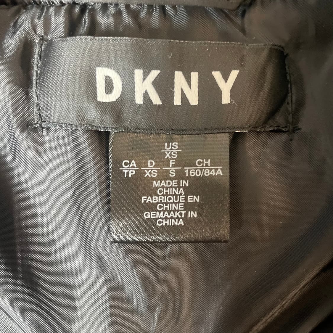 DKNY 블랙 항공 점퍼 XS 상품이미지4