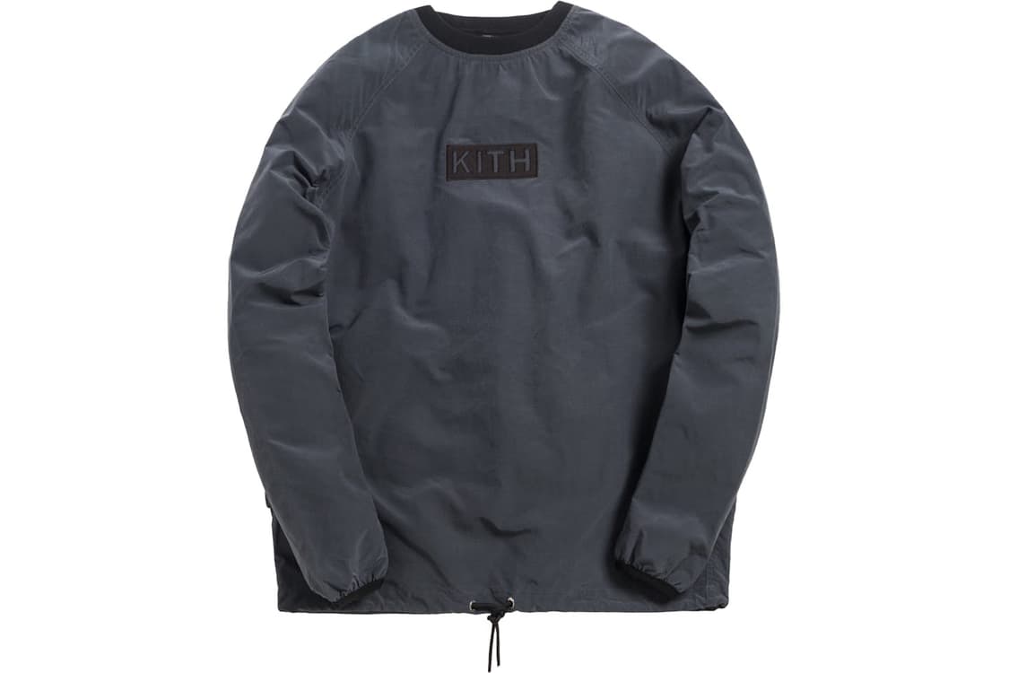 (L) KITH 롱스리브 크링클 나일론 존슨 크루넥 블랙 상품이미지1