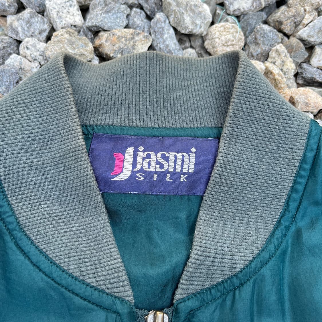 90s Jjasmi Silk 빈티지 블루종 실크 100 %(실측확인) 상품이미지2