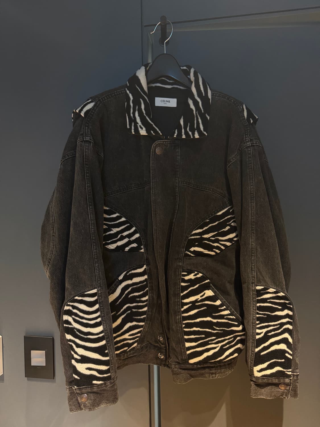 셀린느 지브라 데님 자켓 L사이즈 상품이미지1