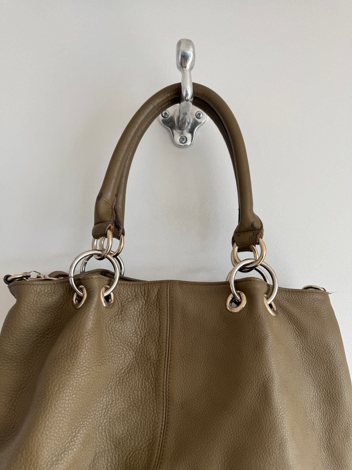 Pre owned 레더 토트 숄더백 상품이미지2