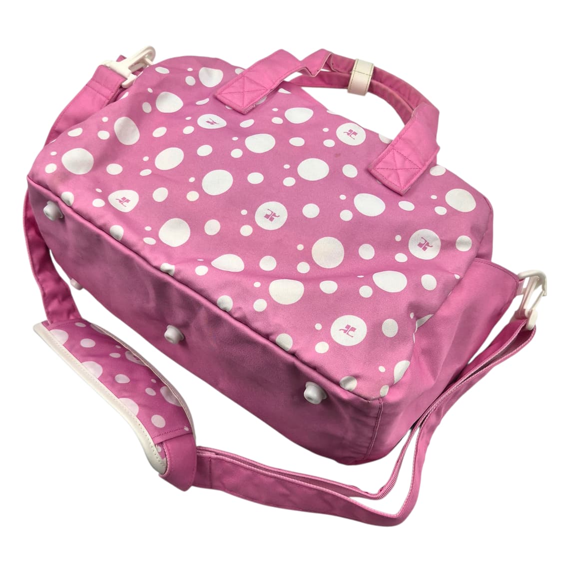 00s 꾸레쥬 핑크 물방울 스포티 3way 볼링백 상품이미지7