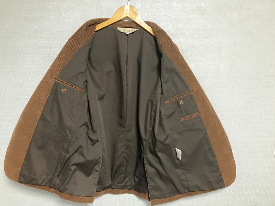 맨인정글 마르쉐 코듀로이 노치드 싱글 자켓 (브라운, M) 상품이미지5