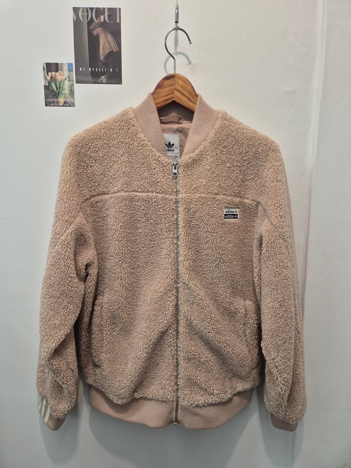 아디다스 쉐르파 자켓 L 사이즈 베이지 상품이미지1
