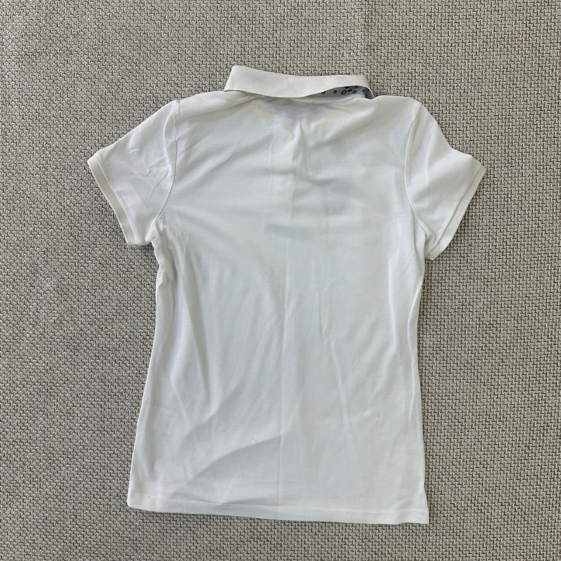 90 까스텔바작 자수 화이트 카라 반팔티 0416D 상품이미지4