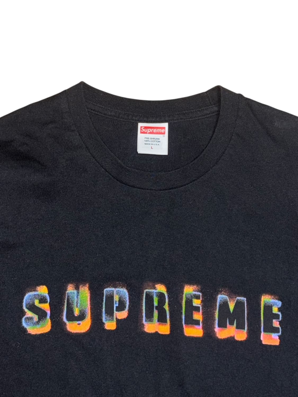 슈프림 23fw 스텐실 블랙 반팔 티셔츠 상품이미지4