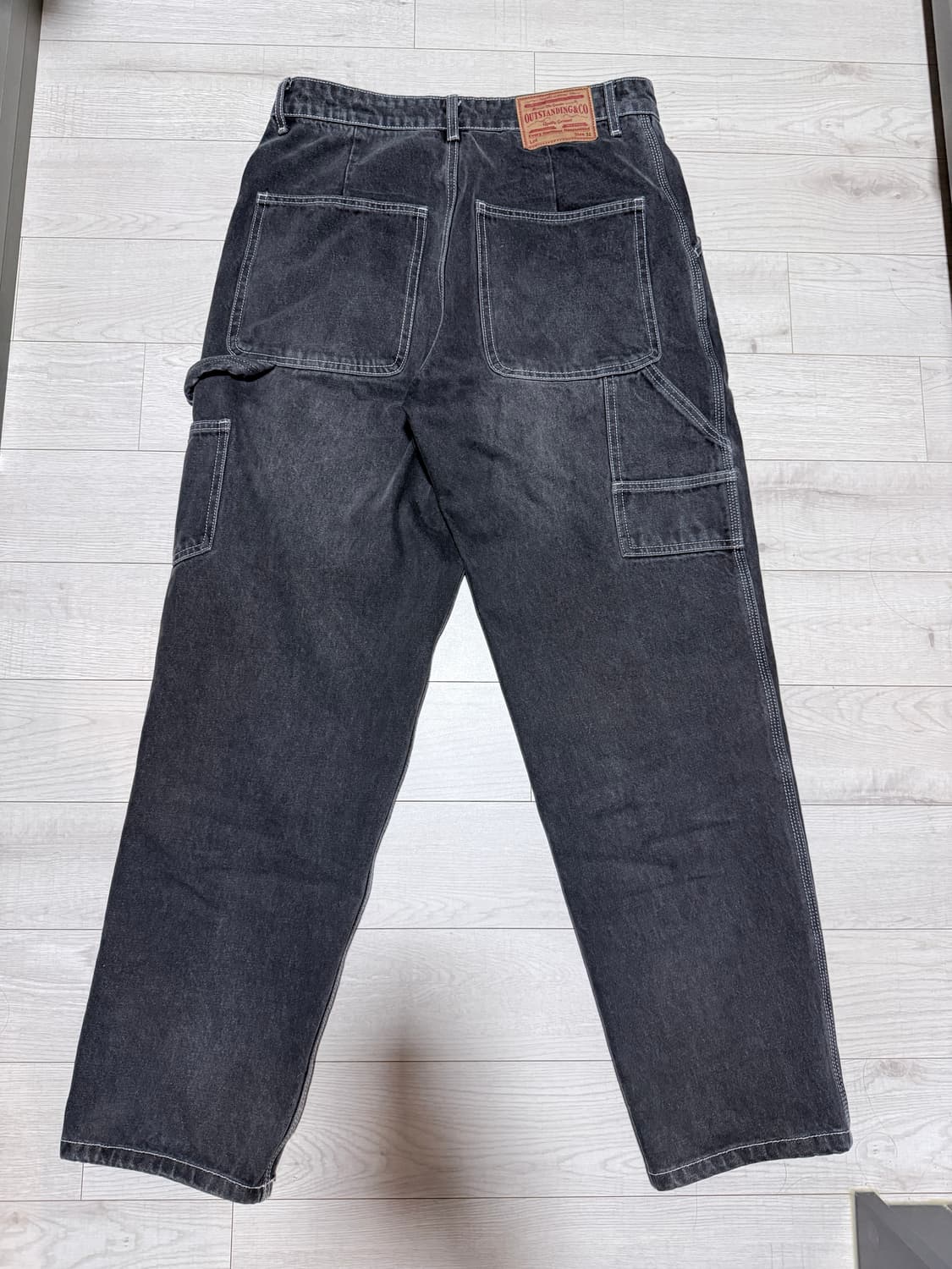 [32]아웃스탠딩 루즈핏 카펜더팬츠 블랙 상품이미지3