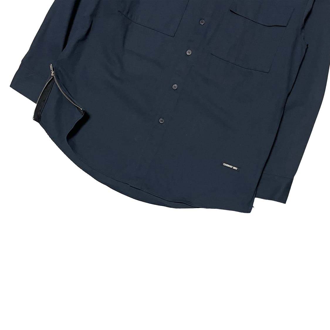 미나브 사이드 지퍼 포켓 셔츠 네이비 상품이미지4