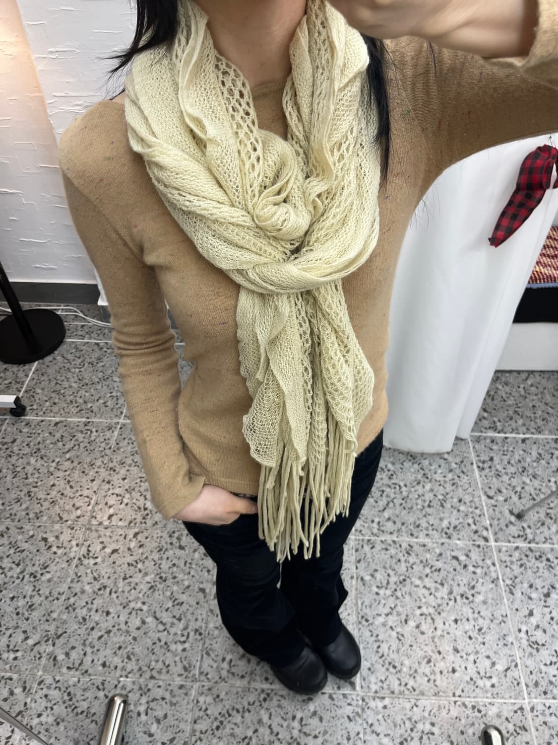 antique cream muffler 상품이미지4