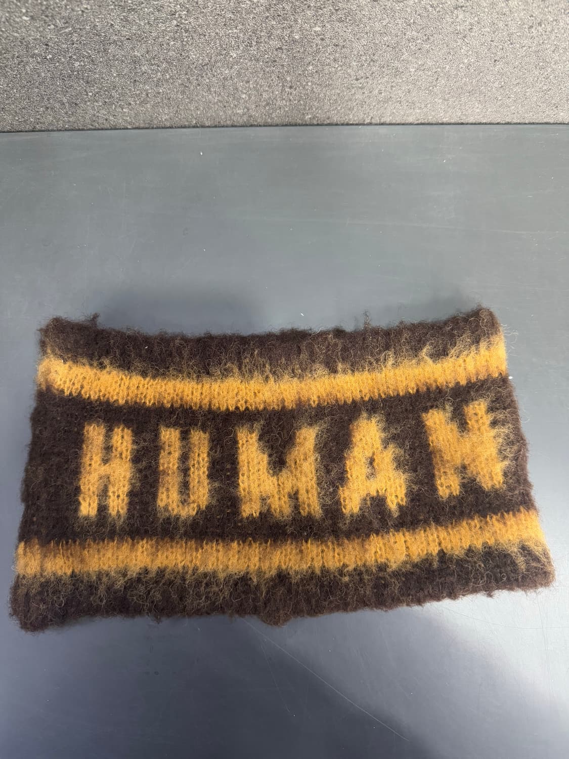 휴먼 메이드 쉐기 니트 로고 밴드 브라운 상품이미지4